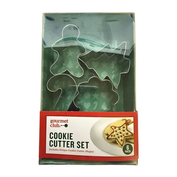 Gourmet Club 6-Pack Holiday Cookie Cutter Set - Picture 1 of 2
